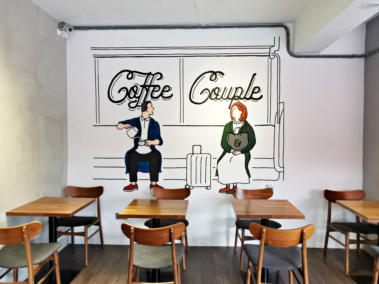 士林咖啡廳：coffee and couple很有質感的咖啡廳，2樓座位也很舒適-捷運士林站